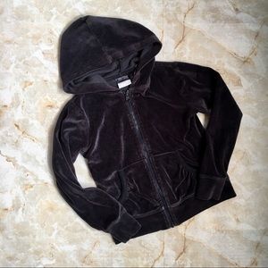 Nautica Girls Navy Velour Zip Hoodie, 6X